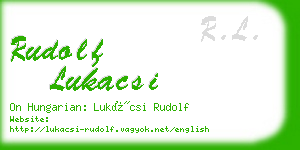 rudolf lukacsi business card